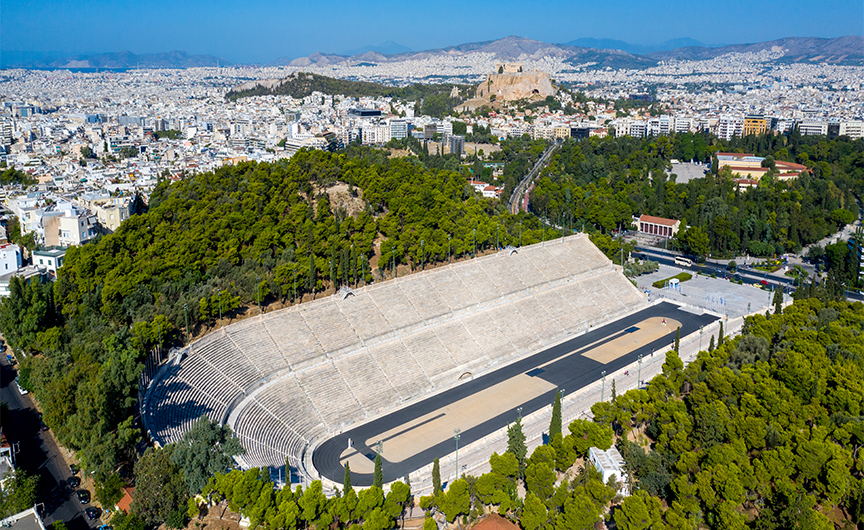 864w x 530h Athens Food on Foot PIR 11 Panathinaiko Stadium Athens